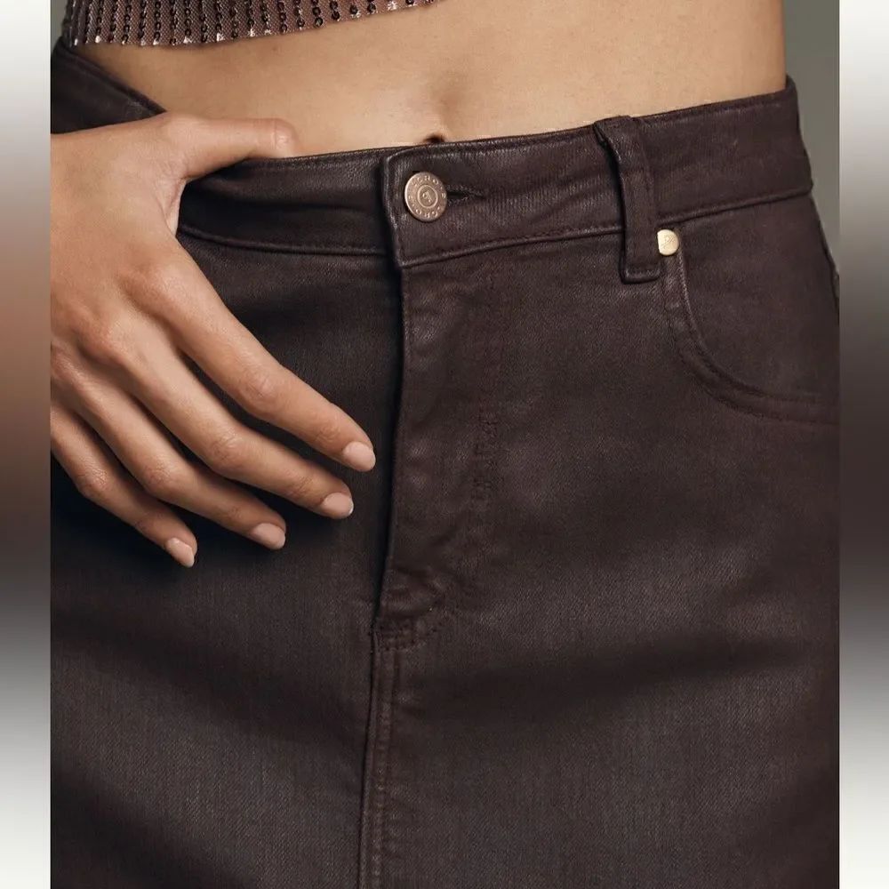 Pilcro & the Letterpress the Madi front slit denim maxi pencil skirt NWT - Picture 5 of 6
